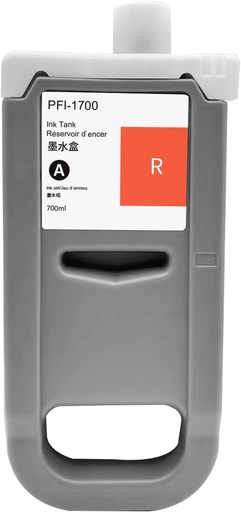 [0783C001AA] Pigment Ink Tank Canon PFI-1700 imagePROGRAF PRO-2100, imagePROGRAF PRO-4100S, imagePROGRAF PRO-4100, imagePROGRAF PRO-6100S, imagePROGRAF PRO-2000, imagePROGRAF PRO-4000S, imagePROGRAF PRO-6000S PFI-1700, 0783C001AA Red Original