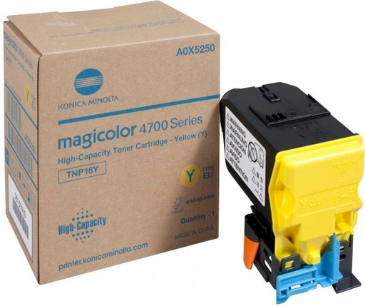 [A0X5253] Cartus toner Minolta Bizhub C 25 TNP27 TNP27Y A0X5253 1 cartridge, yield approx. 6.000 / 5% Yellow Original