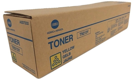 [A0D7252] Cartus toner Minolta Bizhub C 203, Bizhub C 253, Bizhub C 253 TN213 TN213 Y A0D7252 1 cartridge, approx. 19k / 5%, Polymer-Toner Yellow Original