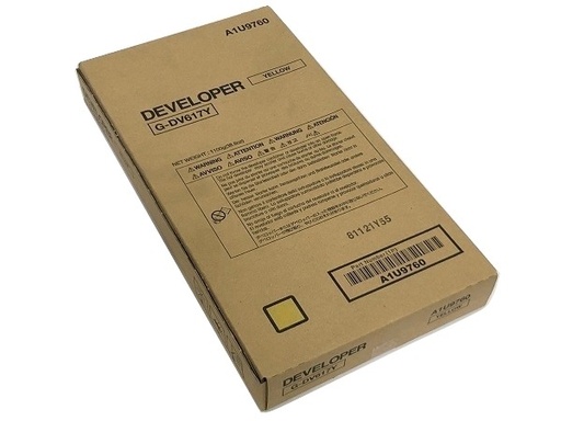 [A1U9760] Developer Minolta Bizhub Pro C 6000L, Bizhub Pro C 6000, Bizhub C 7000P DV617 DV617Y, A1U9760 1 bag, developer, yield C6000 ca. 300k, C7000 ca. 340k Yellow Original