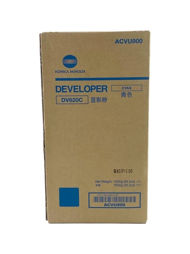 [ACVU900] Developer Minolta Accurio Press C 12000, Accurio Press C 14000 DV620 DV620C, ACVU900 1 bag, developer, yield ca. 4.600k Cyan Original