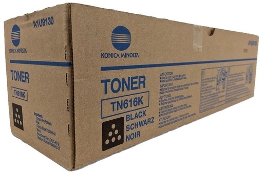 [A1U9152] Cartus toner Minolta Bizhub Pro C 6000L TN616L TN616KL, A1U9152 1 bottle cartridge, Polymer toner, yield ca. 37,35k Black Original