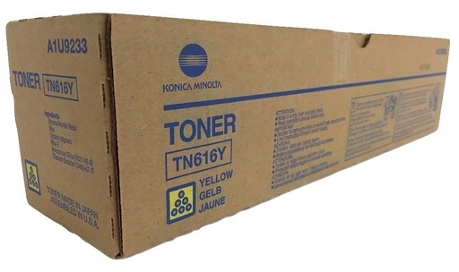 [A1U9252] Cartus toner Minolta Bizhub Pro C 6000L TN616L TN616YL, A1U9252 1 bottle cartridge, Polymer toner, yield ca. 27.9K Yellow Original