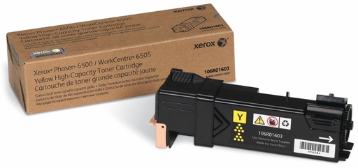 [106R01603] Cartus toner Xerox Phaser 6500, Phaser 6505 Yellow 2,5k Original