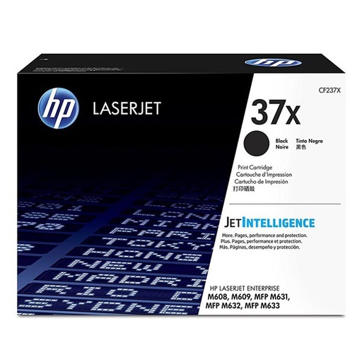 [CF237X] Cartus toner HP LJ ENTERPRISE FLOW M 631 H, LJ ENTERPRISE FLOW M 632 Z, LJ ENTERPRISE M 608 DN, LJ ENTERPRISE M 608 N, LJ ENTERPRISE M 608 X, LJ ENTERPRISE M 609 DN NR.37X CF237X Black Original