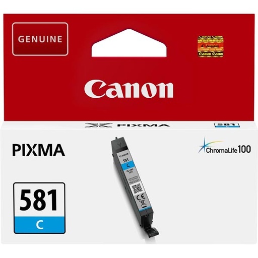 [CLI-581C] Cartus cerneala Canon Pixma TR7550, TR8550, TS6150, TS6250, TS6350, TS6351, TS705, TS8150, TS8250, TS8350, TS8351, TS8352, TS9150, TS9155, TS9550, 	2103C001AA Cyan Original
