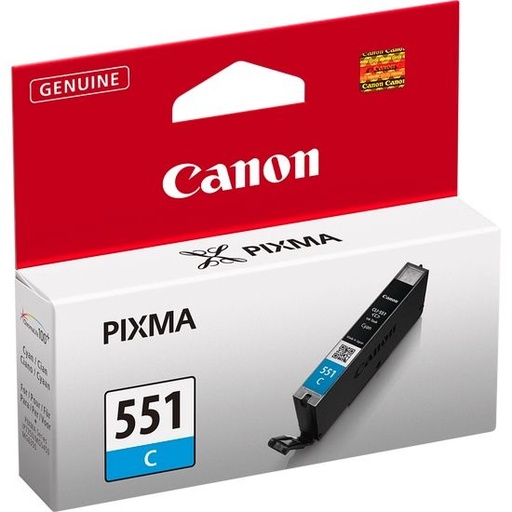 [CLI-551C] Cartus cerneala Canon Pixma IP7250, IP8750, IX6850, MG5450, MG5550, MG5650, MG6350, MG6450, MG6650, MG7150, MG7550, MX725, MX925, 6509B001AA CLI-551CY Cyan Original