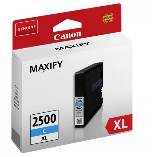 [PGI-2500XLC] Cartus cerneala Canon Maxify IB4050, IB4150, MB5050, MB5150, MB5350, MB5450, BS9265B001AA, PGI-2500XLC, Cyan, Original