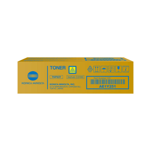 [AE1Y251] Cartus toner Minolta Bizhub C 3100i, TNP93Y, AE1Y251, 4k Yellow Original