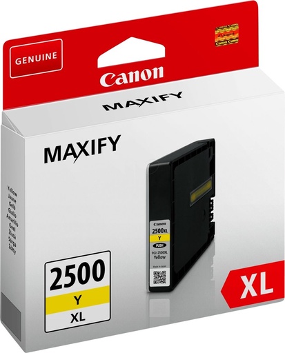 [PGI-2500XLY] Cartus cerneala Canon Maxify IB4050, IB4150, MB5050, MB5150, MB5350, MB5450, BS9267B001AA, PGI-2500XLY, Yellow, Original