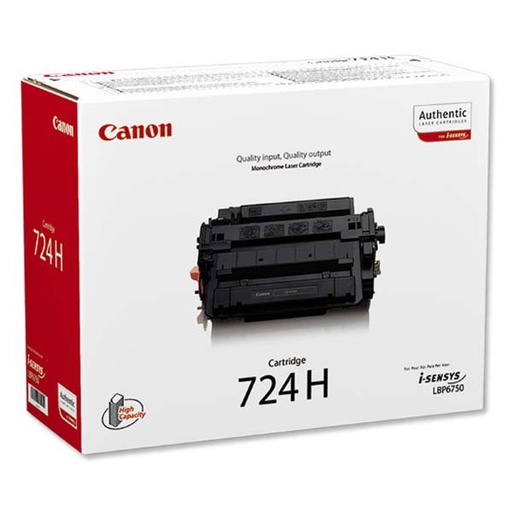 [CRG-724H] Cartus toner Canon I-Sensys MF512X, I-Sensys MF515X, LBP 6750DN, LBP 6780X, 3482B002AA, CRG-724H 12.5k Black Original