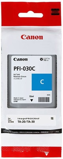 [3490C001] Cartus cerneala Canon IMAGEPROGRAF TA-20, PFI-030C, 55ml Cyan Original