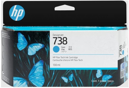 [498N5A] Cartus cerneala HP HP DesignJet T850, 498N5A, nr 738, 130 ml Cyan Original