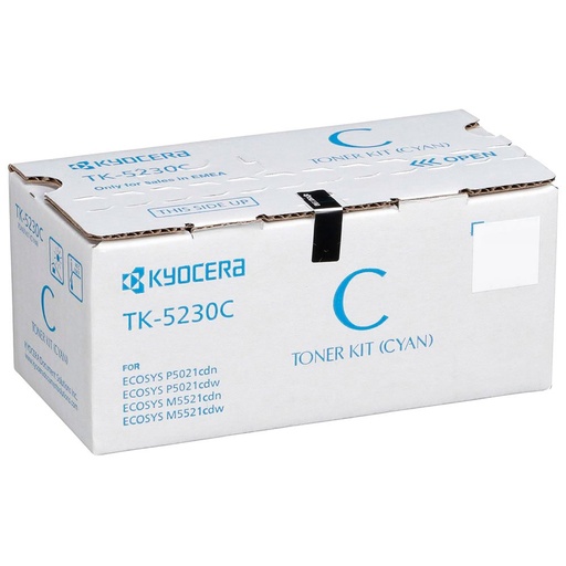 [TK-5230C] Cartus toner Kyocera Mita ECOSYS P5021 cdw, ECOSYS M5521 cdw, ECOSYS P5021 Series, ECOSYS M5521 cdn, ECOSYS P5021 cdn, ECOSYS P5021, 1T02R9CNL0 Cyan Original