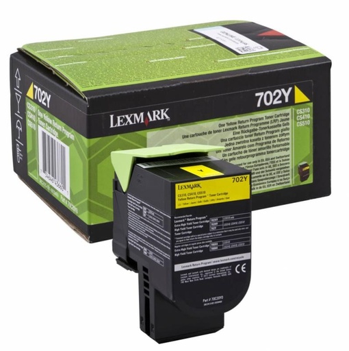 [70C20Y0] Cartus toner Lexmark CS 510, CS 410, CS 310, CX 310, CX 410, CX 510, 1k Yellow Original