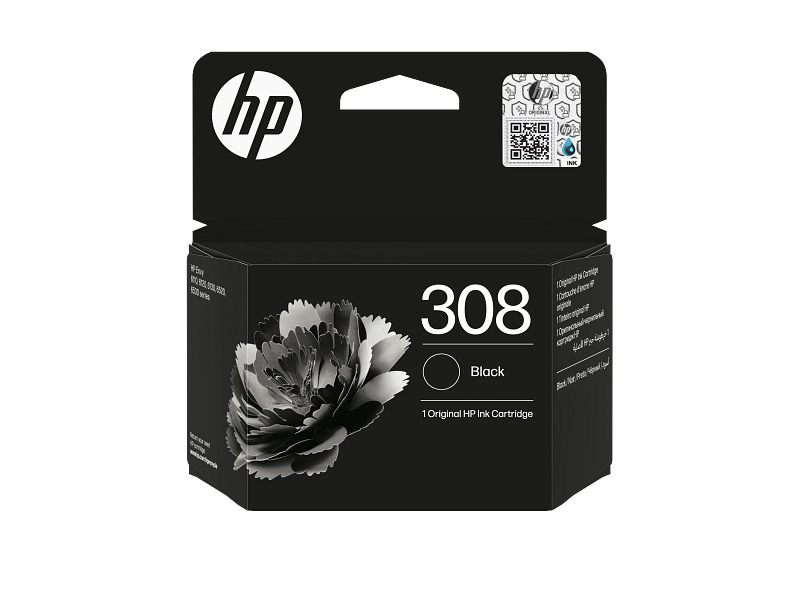 Cartus cerneala HP Envy 6110e, 6120e, 6122e, 6130e, 6132e, 6520e, 6530e, 6532e, 6558e, Envy 6165e Nr.308 Black Original