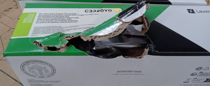 Cartus toner Lexmark Return MC3224adwe, MC3326adwe, C3224dw, C3326dw C3220Y0 1.5k Yellow Original - cutie deteriorata