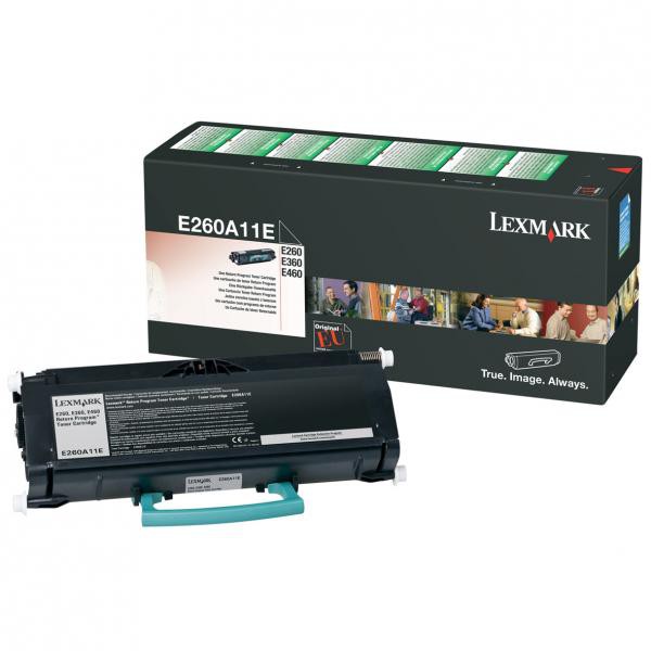 Cartus toner Lexmark E260, E360, E460, 3.5k Black Original