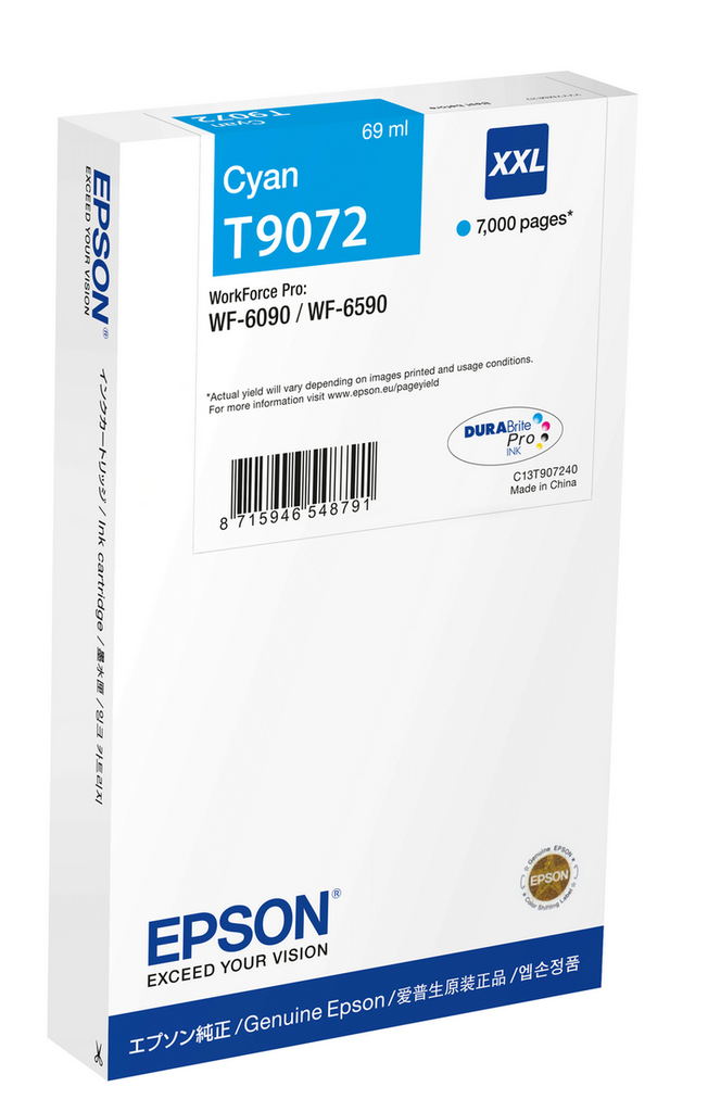 Cartus cerneala Epson WF 6090, WF 6590, 7k Cyan Original