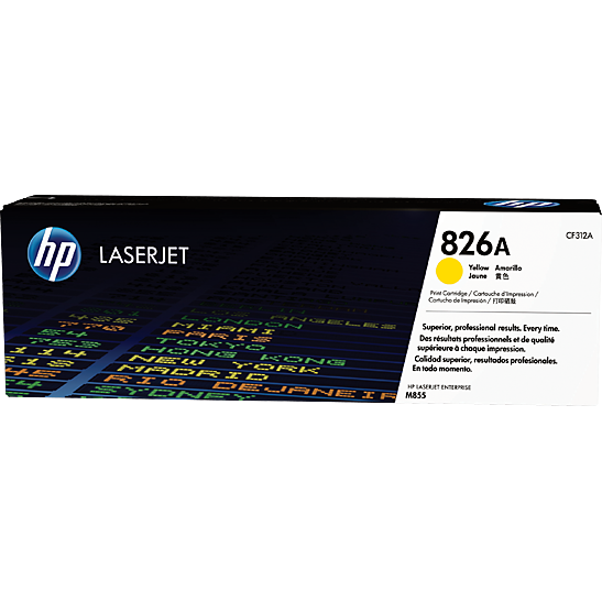 Cartus toner HP LaserJet Enterprise M855DN, M855X+, M855X+ NFC, M855XH, Nr.826A CF312A 31.5k Yellow Original