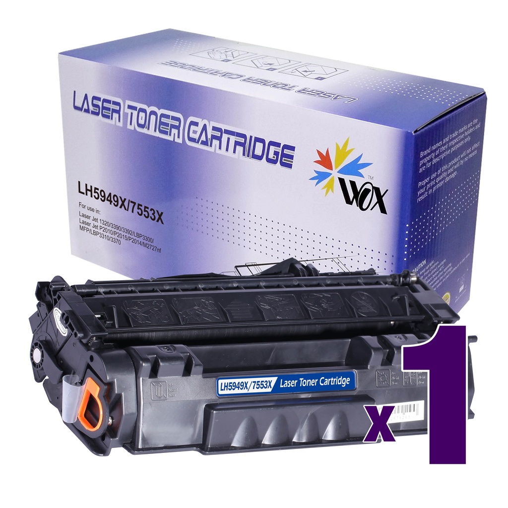 Cartus toner HP LJ 1320 N, LJ 1320 NW, LJ 1320 TN, LJ 3390, LJ 3390 AIO, LJ 3392, LJ 1320, LJ M2727 MFP, LJ M2727 NFMFP, LJ P2010, LJ P2014, LJ P2014 N, LJ P2015, LJ P2015 D, LJ P2015 DN, LJ P2015 N, LJ M2727 MFP, LBP 3310, LBP 3370, Q5949X, 7553X 7k Black Compatibil Rainbow