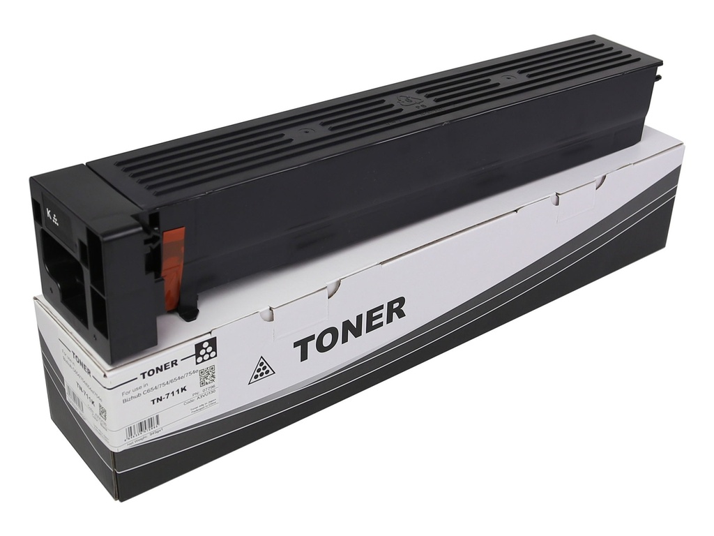 Cartus toner Minolta Bizhub 654, 754, 654e, 754e, C654, C754, C654e, C754e , A3VU130, A3VU030 TN711K, TN712 Toner Cartridge 47.2K 945g Black Compatibil CET