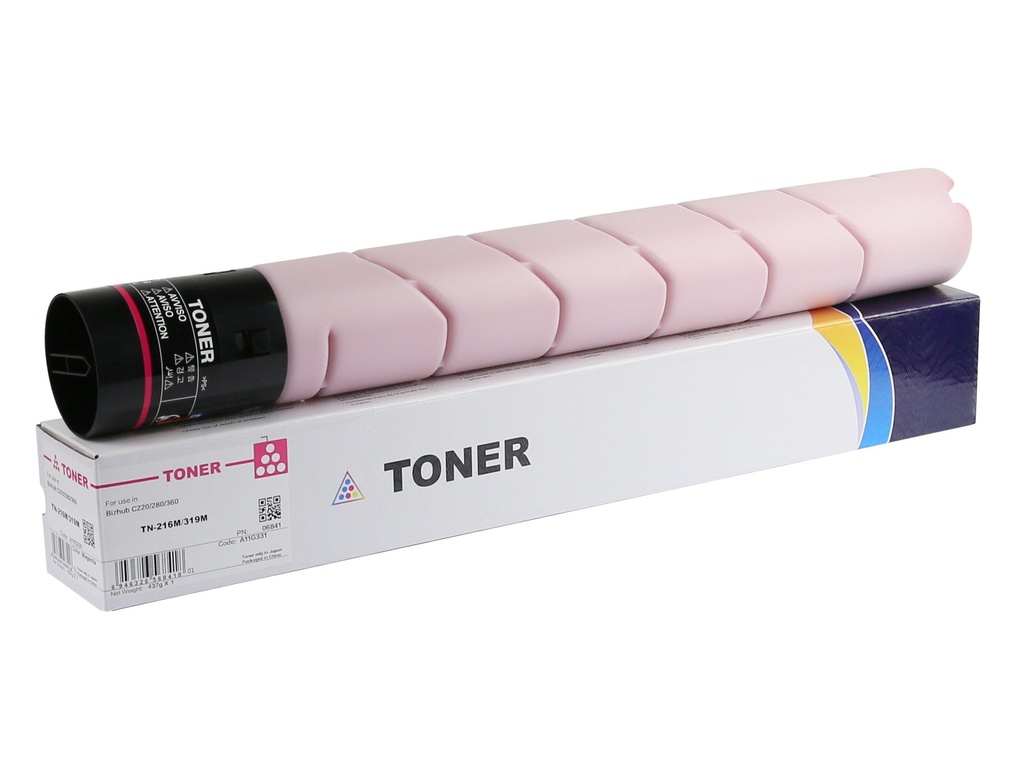 Cartus toner Minolta Bizhub C 220, Bizhub C 280, Bizhub C 360 TN216, TN319 A11G331, A11G330 TN216M, 319M Toner Cartridge 26K 437g Magenta Compatibil CET