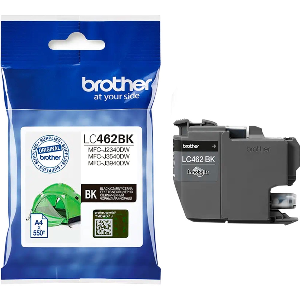 Cartus cerneala Brother MFC J2340DW, MFC J3540DW, MFC J3940DW LC462BK Black Original