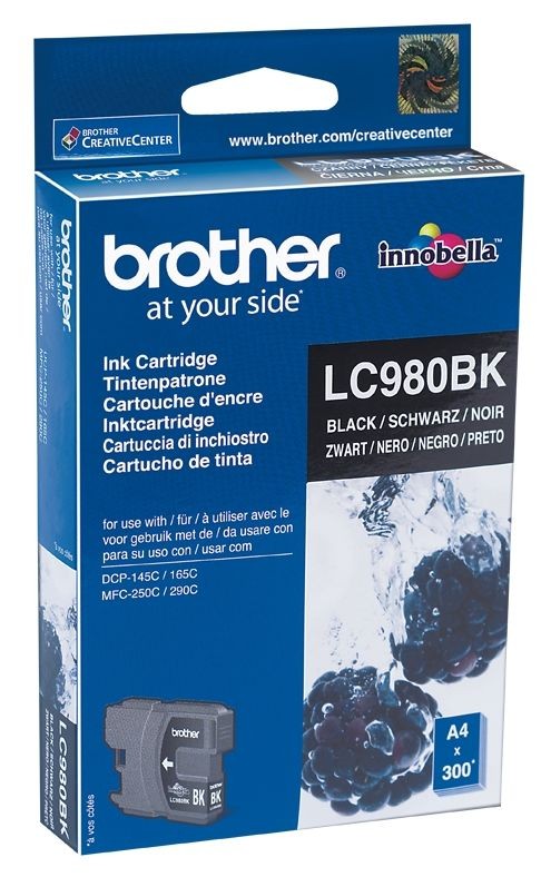 Cartus cerneala Brother DCP 365 CN, DCP 165 C, MFC 295 CN, MFC 255 W, DCP 375 CW, DCP 195 C, DCP 145 C, MFC 290 C, MFC 250 C LC980BK Black Original