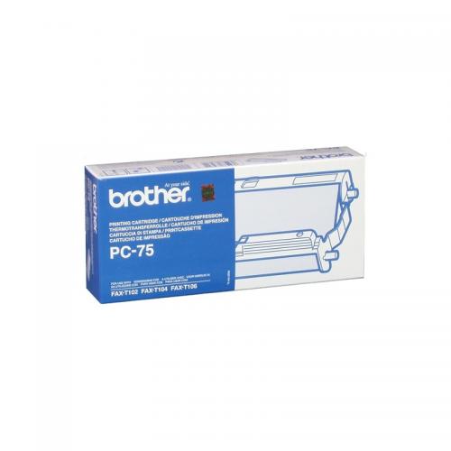 Ribbon Cartridge Brother FAXT102, FAXT104, FAXT106 PC75 Black Original