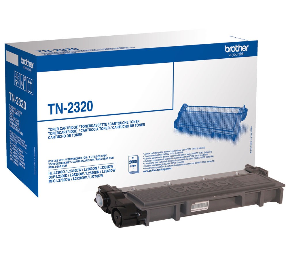 Cartus toner Brother HL L 2300 D, DCP L 2540 DN, MFC L 2720 DW, DCP L 2500 D, HL L 2365 DW, HL L 2340 DW, DCP L 2560 DW, MFC L 2740 DW, DCP L 2520 DW, MFC L 2700 DW, HL L 2360 DN TN2320 Black Original