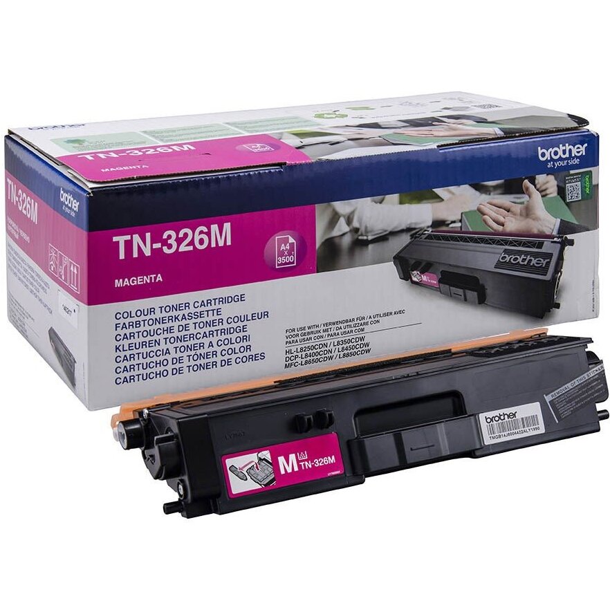 Cartus toner Brother DCP L 8450 CDW, MFC L 8850 CDW, HL L 9200 CDWT, HL L 8250 CDN, DCP L 8400 CDN, MFC L 8650 CDW, HL L 8350 CDW TN326 TN326M 3.5k Magenta Original