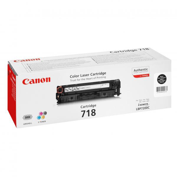 Cartus toner Canon LBP 7200CDN CRG718 2662B002AA, CRG-718BK 3.4k Black Promo Original