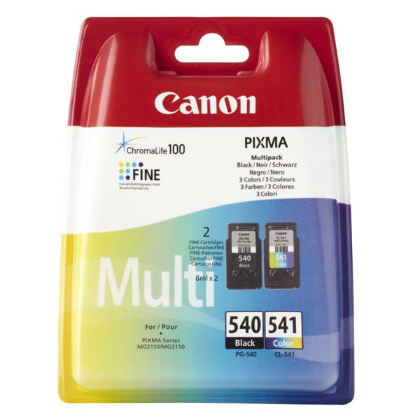 Multipack cerneala Canon MG 3650, MG 3250, MG 2250, MG 3550, MG 3150, Pixma MG 2150 5225B006AA, PG-540/CL-541 Cyan/Magenta/Yellow/Black Original