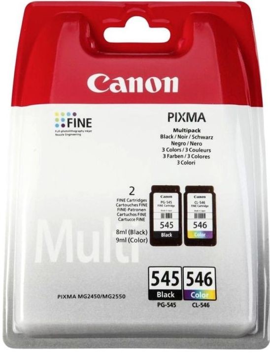 Multipack cerneala Canon MG 2555, MG 2450, MG 2950, MG 2550, IP 2850, MX 495 8287B005AA, PG-545/CL-546 PG545/CL546 Cyan/Magenta/Yellow/Black Original