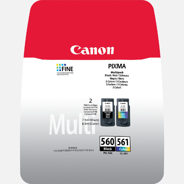 Multipack cerneala Canon PIXMA TS 5350, PIXMA TS 5351, PIXMA TS 5352 3713C006AA, PG-560/CL-561 Cyan/Magenta/Yellow/Black Original