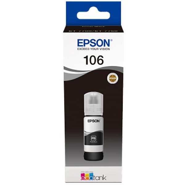 Cartus cerneala Epson 106 L7160 CISS 70ML C13T00R140 Ink Cartridges, 106, Ink Bottle, 1 x 70.0 ml Photo Black Original