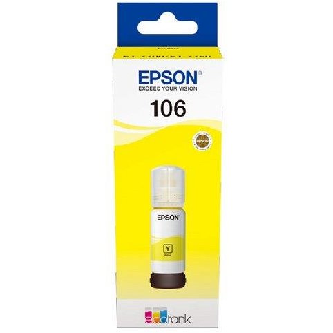 Cartus cerneala Epson 106 L7160 CISS 70ML C13T00R440 Ink Cartridges, 106, Ink Bottle, 1 x 70.0 ml Yellow Original