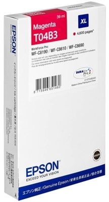 Cartus cerneala Epson WORKFORCE PRO C8190DW, C8610DWF, C8690DWF C13T04B340 Ink Cartridges, T04B3, Singlepack, XL 4.6k Magenta Original