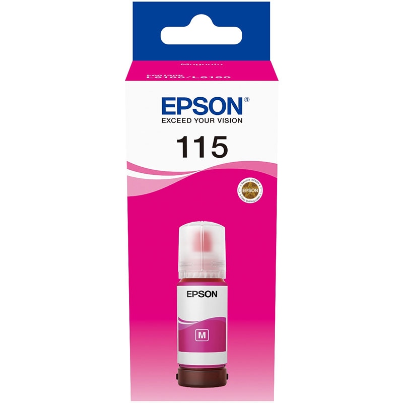 Cartus cerneala Epson 115 L8160, L8180 C13T07D34A Ink Cartridges, 115, Ink Bottle, 1 x 70.0 ml Magenta Original
