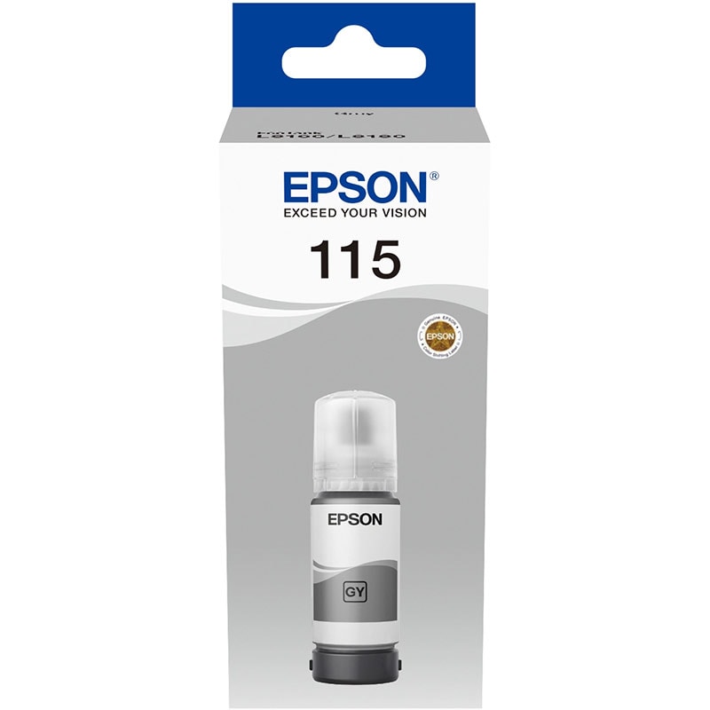 Cartus cerneala Epson 115 L8160, L8180 C13T07D54A Ink Cartridges, 115, Ink Bottle, 1 x 70.0 ml Grey Original