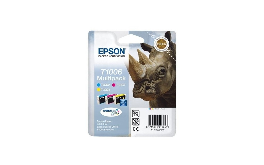 Multipack cerneala Epson STYLUS SX600FW C13T10064010 CMY T1006 Cyan/Magenta/Yellow Original