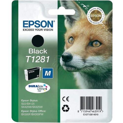 Cartus cerneala Epson S22, SX 125, SX 130, SX 230, SX 235, SX 420, SX 425, SX 445 C13T12814011 Black Original