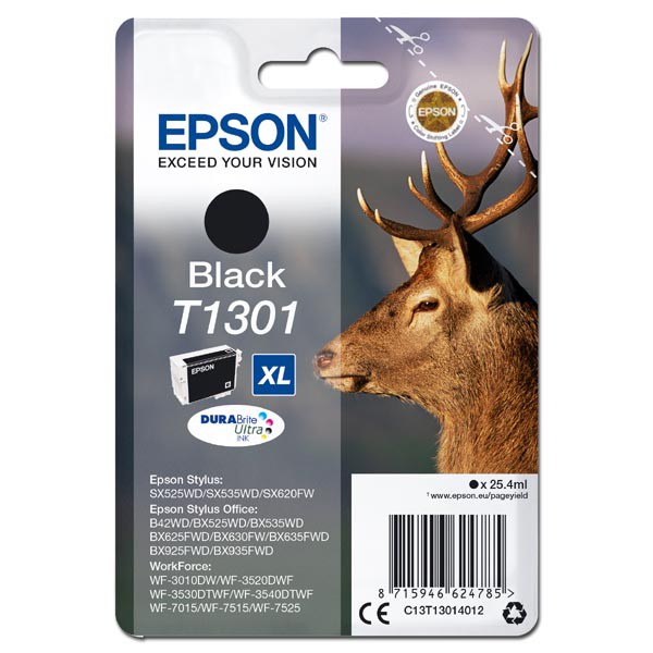 Cartus cerneala Epson STYLUS SX 525WD, BX305F, BX625FWD C13T13014010 Black Original