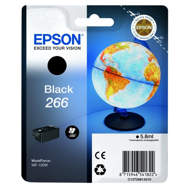 Cartus cerneala Epson WORKFORCE WF 100W NR.266 Black Original