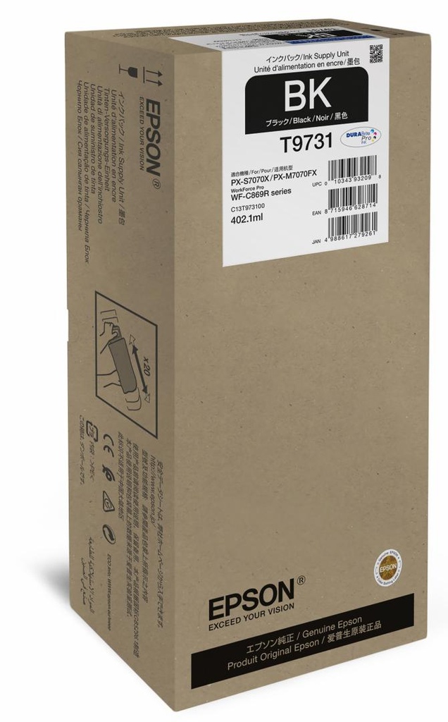 Cartus cerneala Epson WF C869R C13T973100 22.5k Black Original