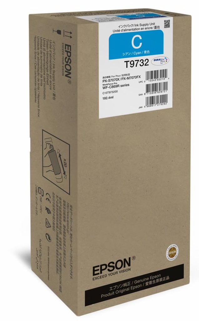 Cartus cerneala Epson WF C869R C13T973200 22k Cyan Original