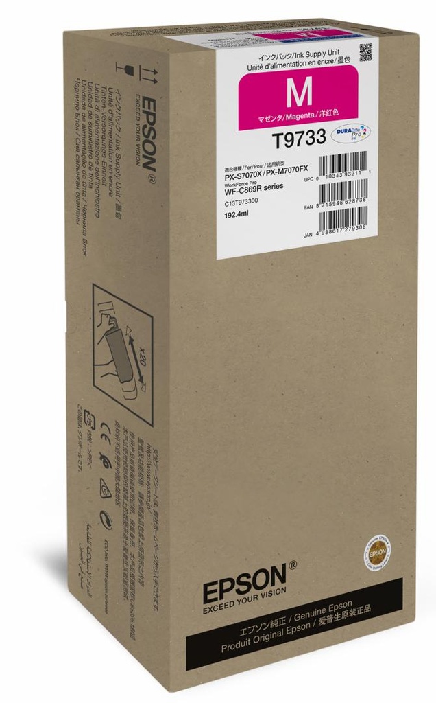 Cartus cerneala Epson WF C869R C13T973300 22k Magenta Original