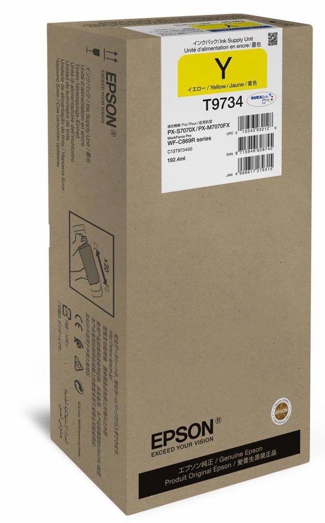 Cartus cerneala Epson WF C869R C13T973400 22k Yellow Original