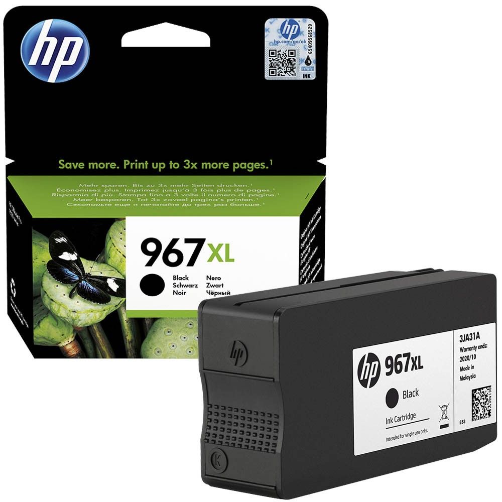 Cartus cerneala Extra High Yield HP OJ Pro 9023, OJ Pro 9020 NR.967XL 3k Black Original